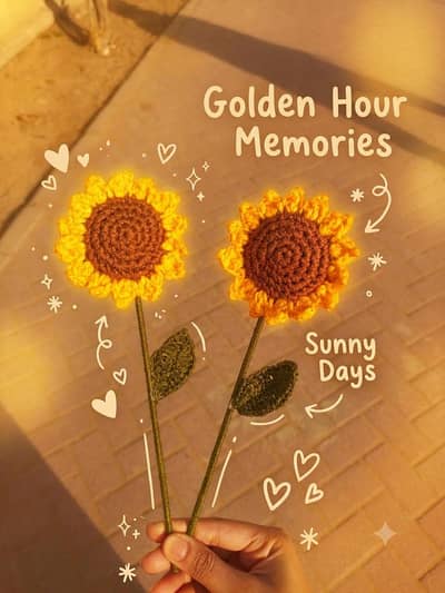 Crochet sunflowers 