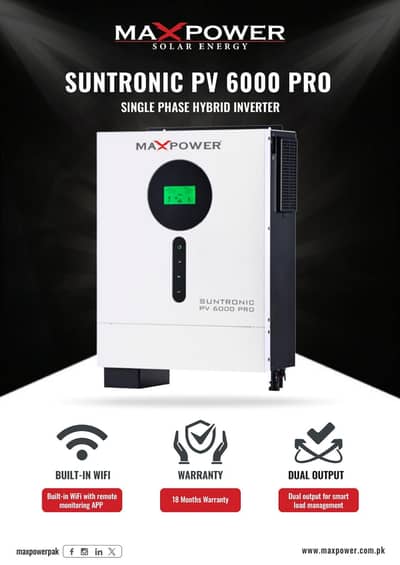 Sale of Max Power 6KW PV 6000 + Hybrid Inverter