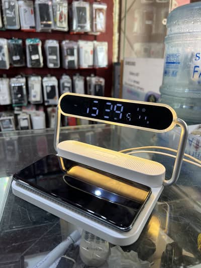 4in1 wireless charger, Bluetooth speaker RGB Lights & Digital Clock