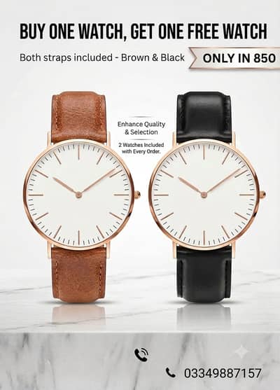 Classic Leather Watch + Presentation Box