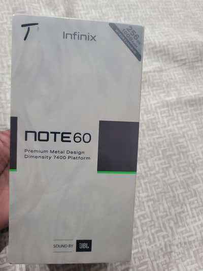 Infinix note 60 titanum box pack non active