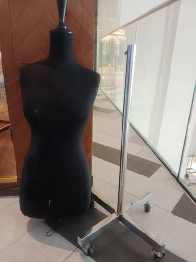 Female Dress Display Mannequin Dummy with Stand & Wheels