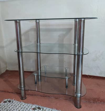 LED TV glass console