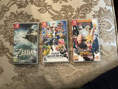 Naruto shippuden 4,Smash bros ultimate,Zelda tears of the kingdom
