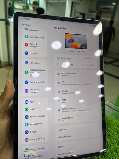LENOVO YOGA TAB | 8GB RAM 256GB STORAGE | PUBG 120 FPS Supported |