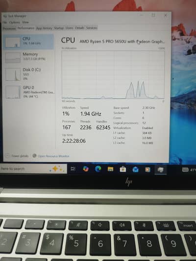 ELITEBOOK 845 G8| Ryzen 5 pro 5650| 256gb | 8GB | Better Then i7 11th
