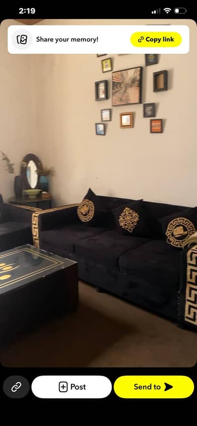 6 seater Versace style sofa set for sale
