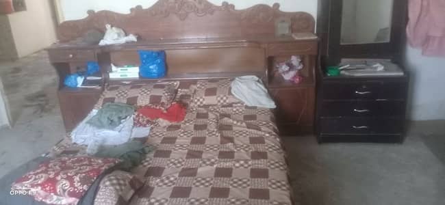 bed with crown and huge storage