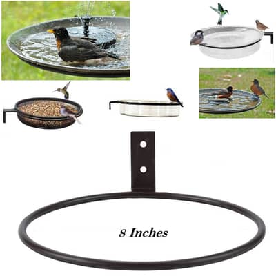 Birds Sparrrow Parrots Feeding Drinking Water Bowl Stand 8 Inches