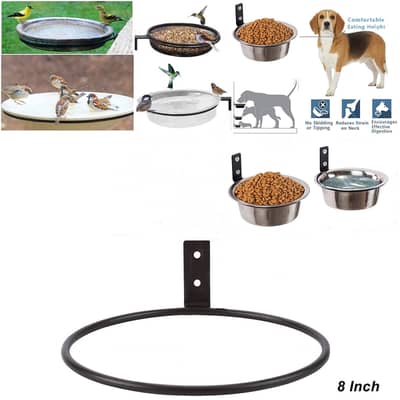 Pets Dogs Cats Animals Feeding Water Bowl Ring Stand 8 inches