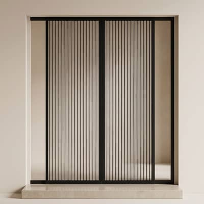 Black magnetic screen door mesh curtain auto seal