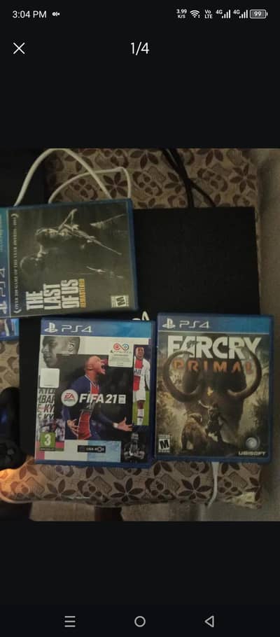 the last of us 1, fifa22 , farcry primal in good condition