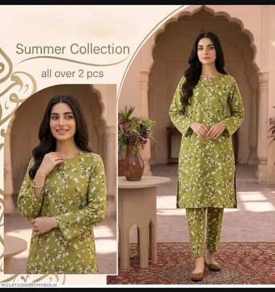 polo cotton 2 pieces unstitch suit