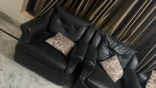 Black colour sofa 2 and 3