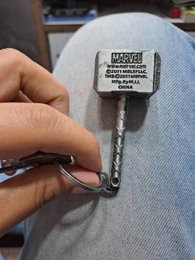 Key chain thor metal hammer