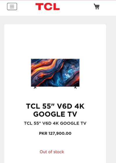 TCL 55" V6D 4k Google TV
