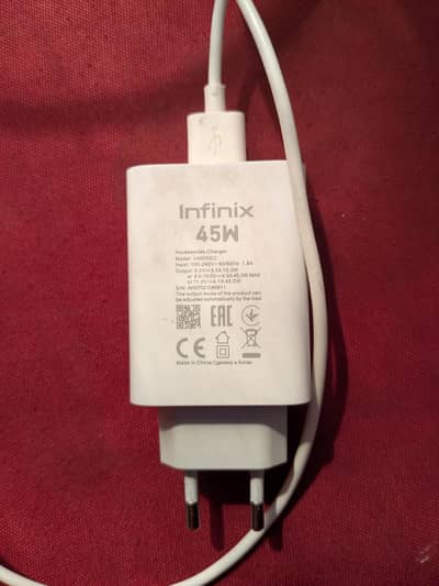 Infinix 45 watt charger original