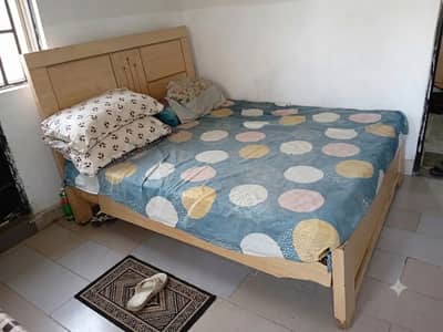 Durable Single Wood Bed Frame with Honest Condition Note
