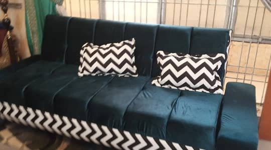 green sofa cumbed 3 modes of sofa