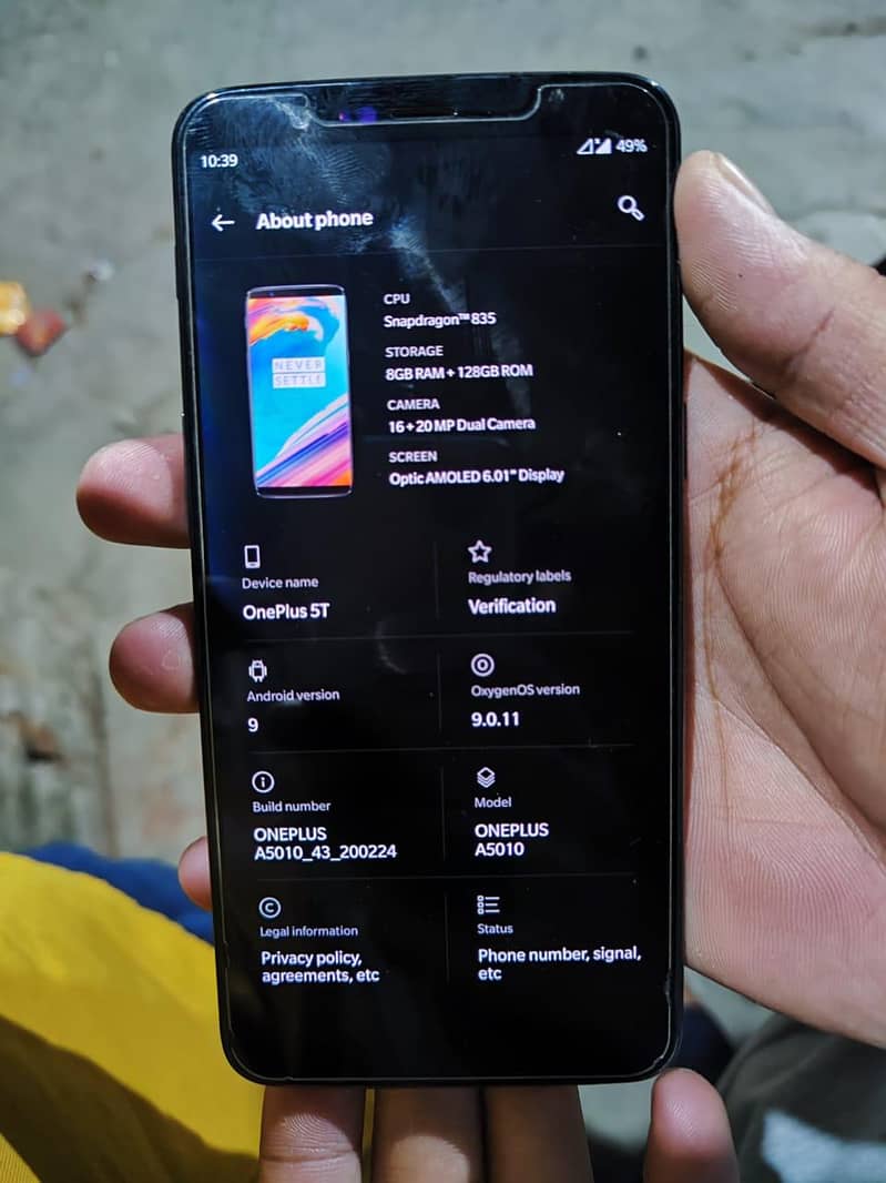 One Plus 5T 5