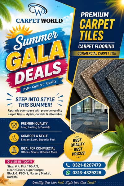 Carpet Tiles - Carpet Flooring - Gym Flooring - Commercial Carpet Tile