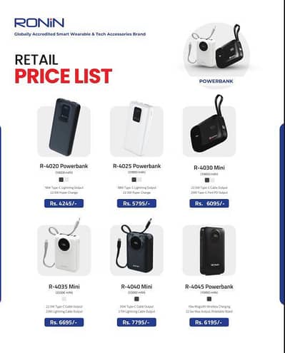 Ronin Original Power Banks | 10000mAh & 20000mAh | Fast Charging