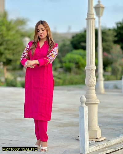  Embroidered Linen Suit 2300 Rs Only! Free Delivery COD