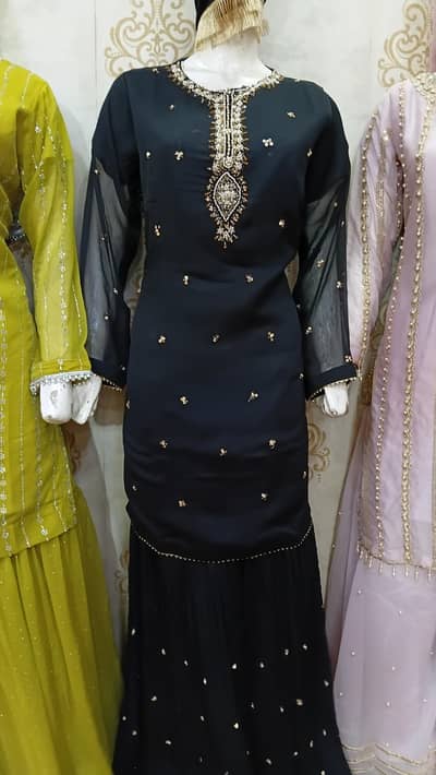 ready to wear three piece color available my contact number03264350317