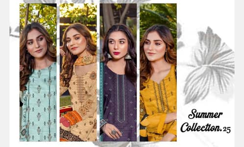 Premium Embroidered Summer Lawn 3-Piece Suit - Brand New Collection