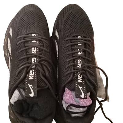 Black Mesh Sports Sneakers Size 42 EUR US 8 - New Karachi COD.