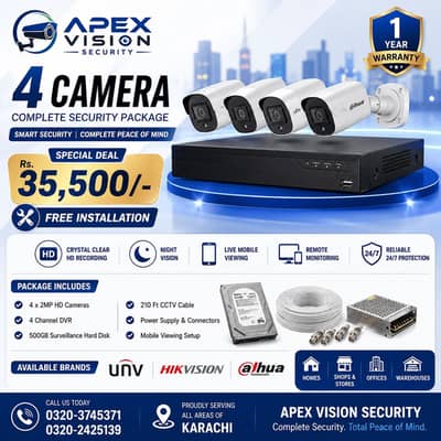 4 Cctv Camera Deal with free installation