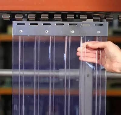 PVC strip curtain for Ac cooling & dust control (Strip & chanals ava)