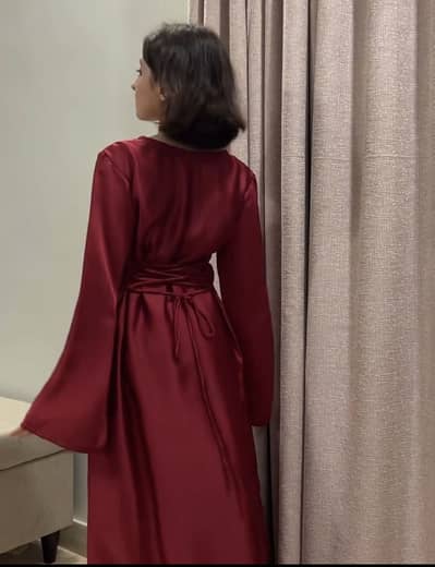 Cherry Red Silk bodycon