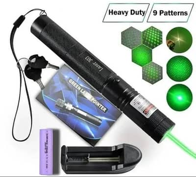 High-Power Green Laser Pointer 303 Rechargeable Battery + Charger