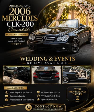 Mercedes CLK 200 Convertible AMG for Rent | Wedding Car | Luxury Car
