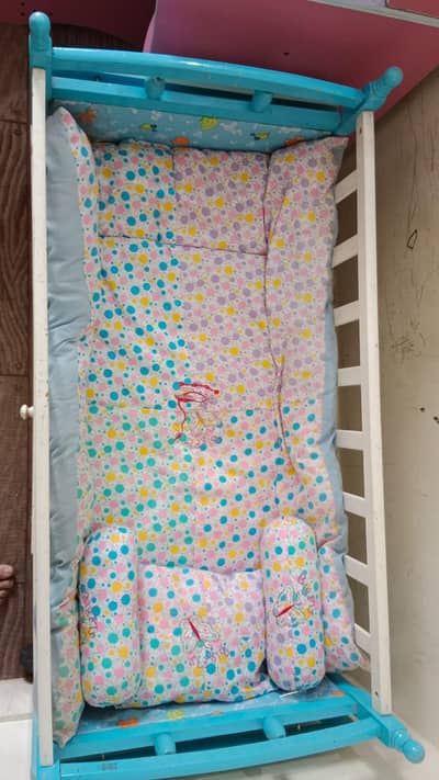 Baby crib & mastella(barely used) and one kids study table
