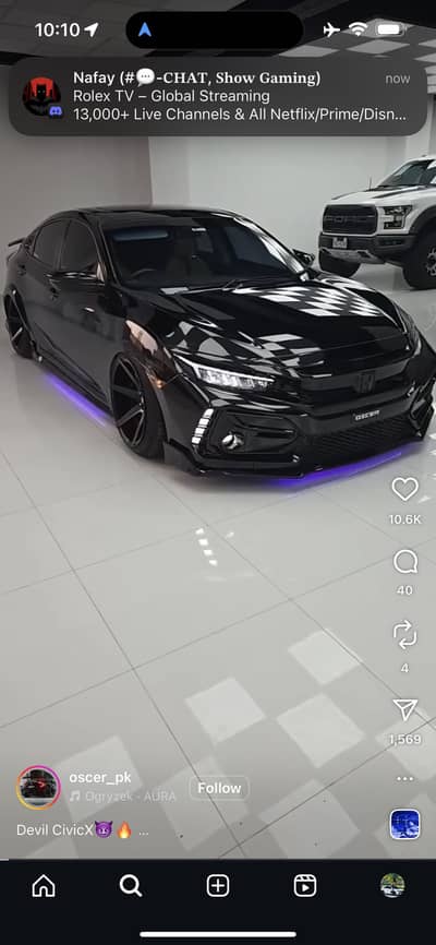 Civic X (2016-2021) Type R V2 Front and Back Bumper in Black Color