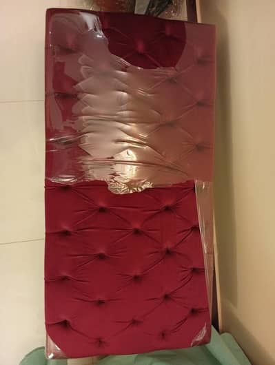 Red Puffy Sofa Seats (03 Piece Set) Heavy Quality