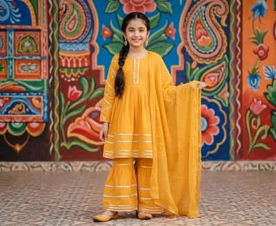 Kids  Lawn Suit - Rs. 1,999 COD Free Delivery