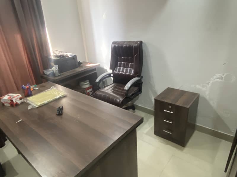 Executive office table set with computer table, side table 2