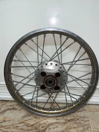 125 back Rim with hub wires and bearing