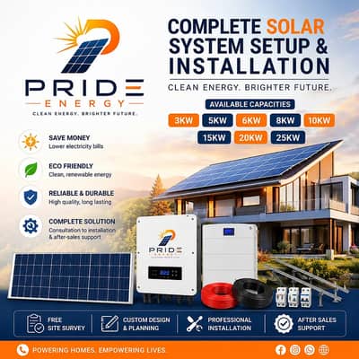 Solar System Installation 3kW-5kW-8kW-10kW-12kW-15kW-18kW-20kW-25kW