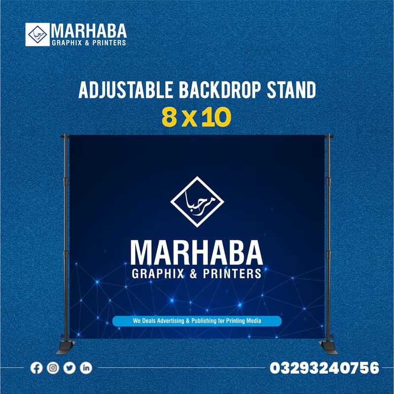 Backdrop Stand, Large Format Display, Event Background Stand 0