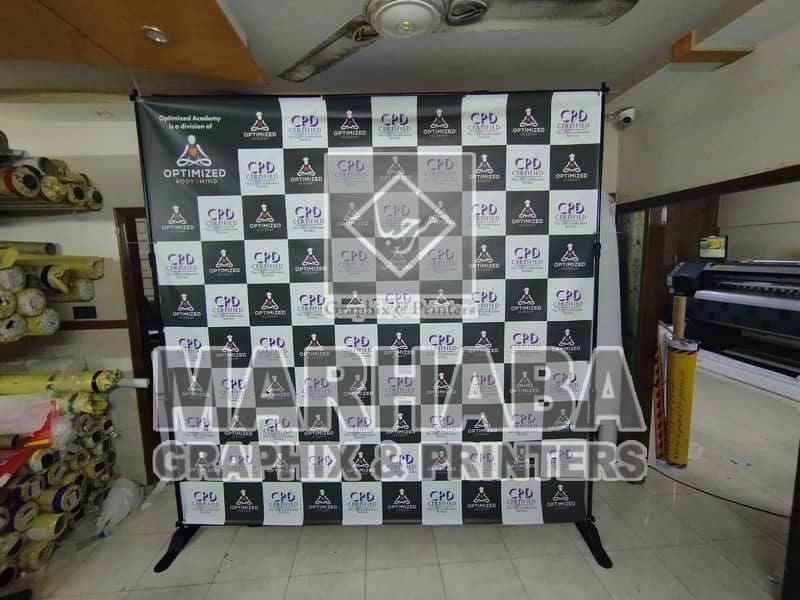 Backdrop Stand, Large Format Display, Event Background Stand 2