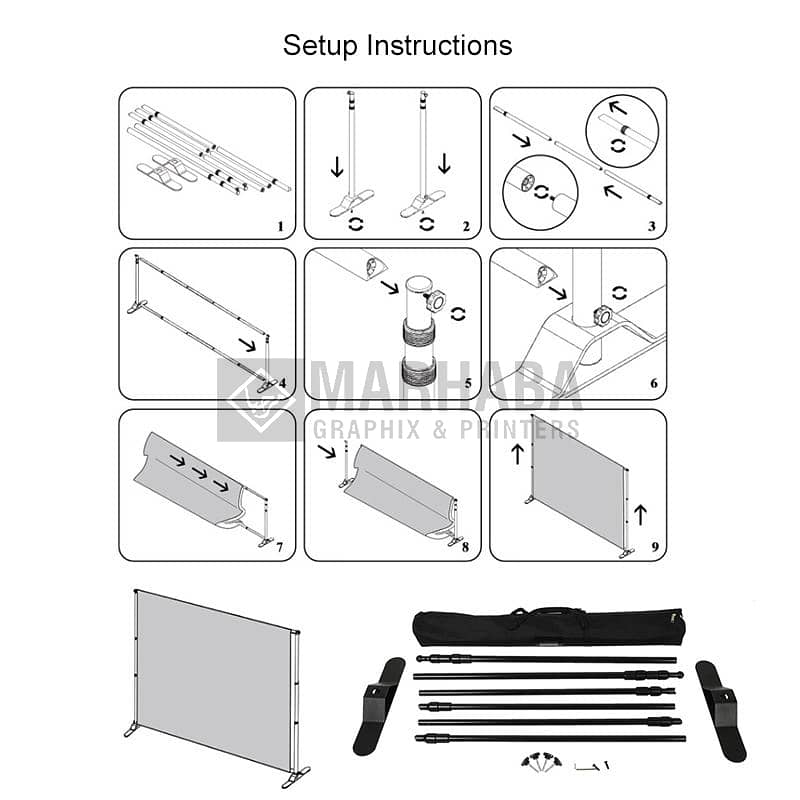Backdrop Stand, Large Format Display, Event Background Stand 9