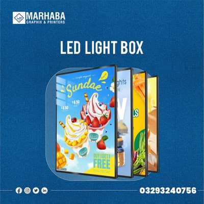 Indoor/Outdoor LED Light Box Boards, Advertising Display Stand