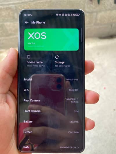 Infinix Note 30 Pro  Back Brokin But Change ho sakta hai 1300 ka