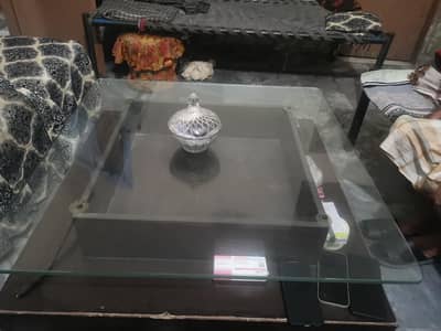 coffee table with glass top
