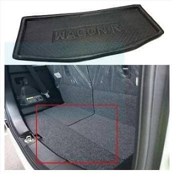 Suzuki Wagon R Foam Trunk Mats Black - Model 2008-2017