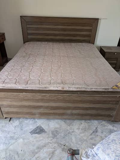 Bed set with one site table and master spring mattress